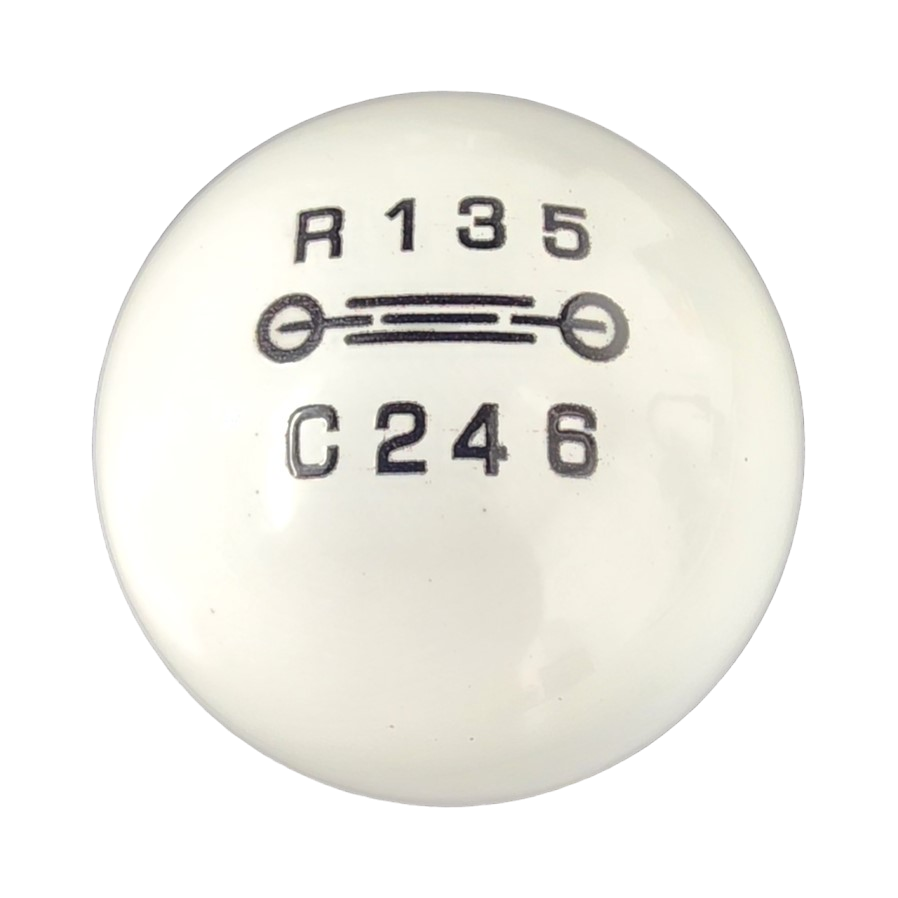 image of bronco 7 speed heavy weight white shift knob and adapter