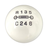 image of bronco 7 speed heavy weight white shift knob and adapter