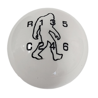 image of New Bronco 6G 7 Speed Sasquatch White Shift Knob and Adapter