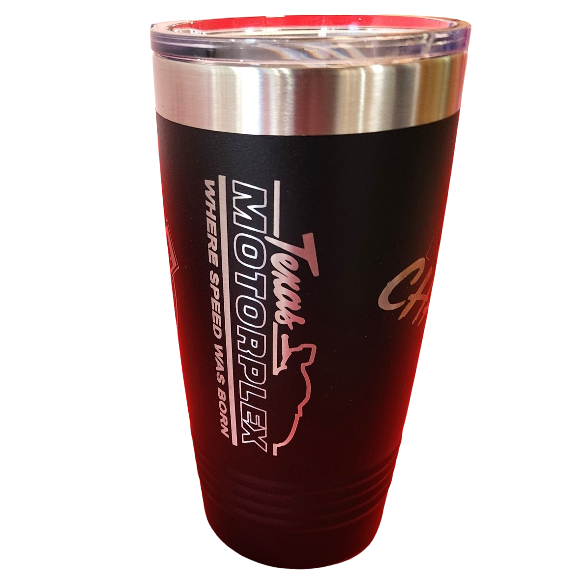 Funny Car Chaos Nitro Chaos 2024 Texas Motorplex Collector Edition Black Stainless Insulated 20 oz Cup