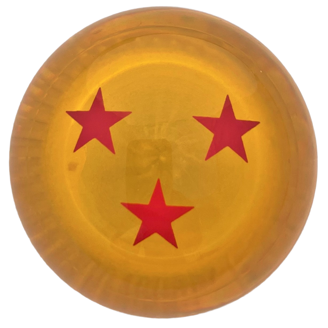 Dragon Ball Z Amber With 3 Red Stars Shift Knob
