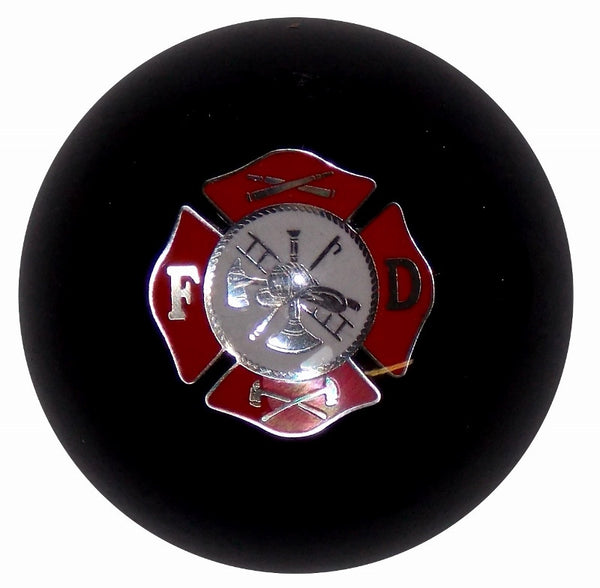 Fire Department Logo Black Brake Knob
