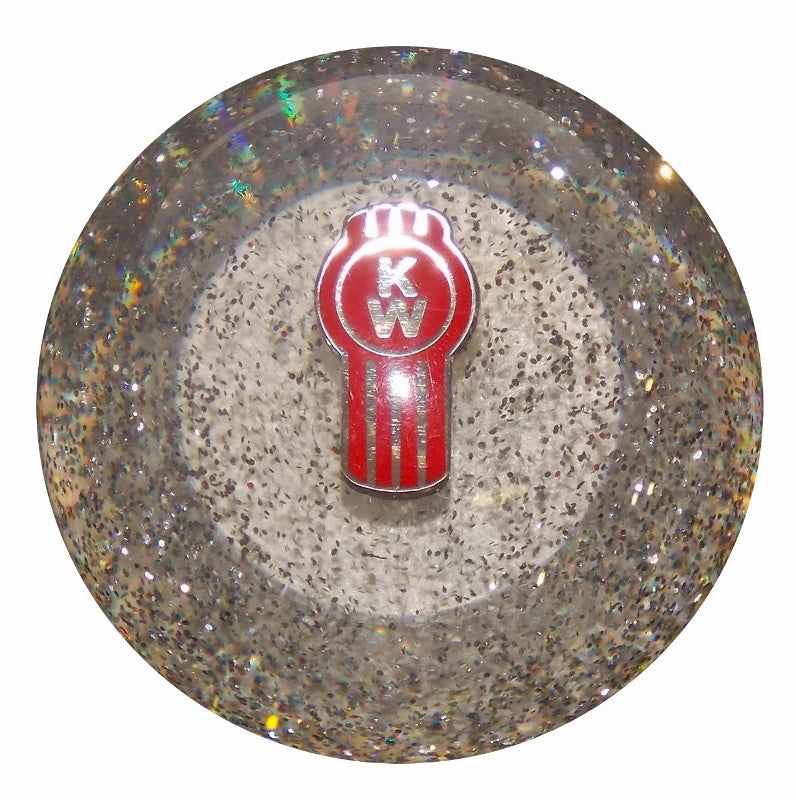 image of Clear Glitter Kenworth Brake Knob