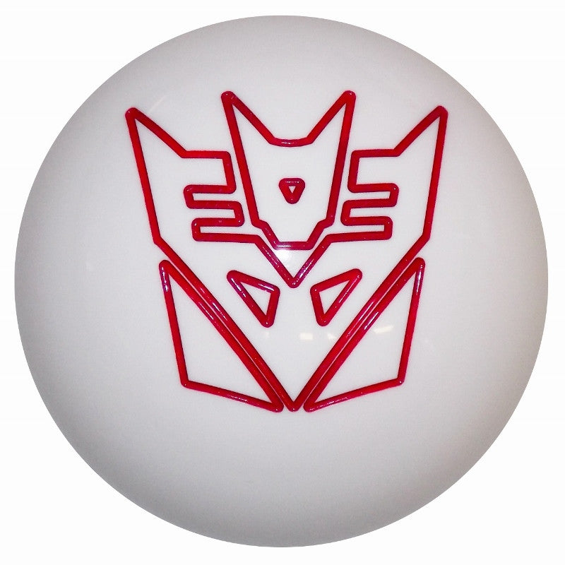 White Decepticon Engraved Brake Knob