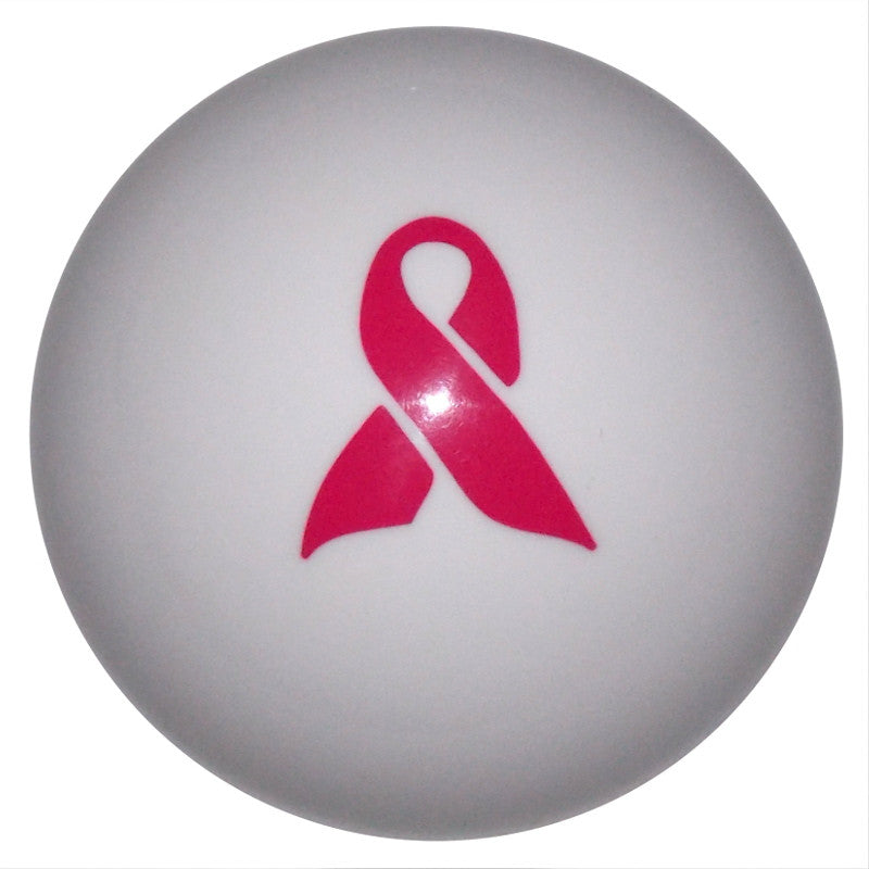 Pink Ribbon Awareness White Brake Knob