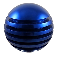 Blue Ring Style Grooved Aluminum Shift Knob