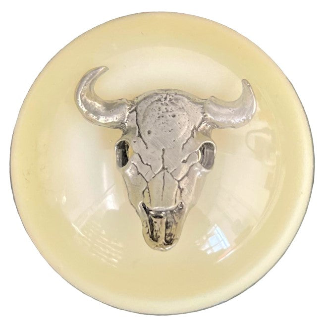 Ivory Cow Skull Brake Knob