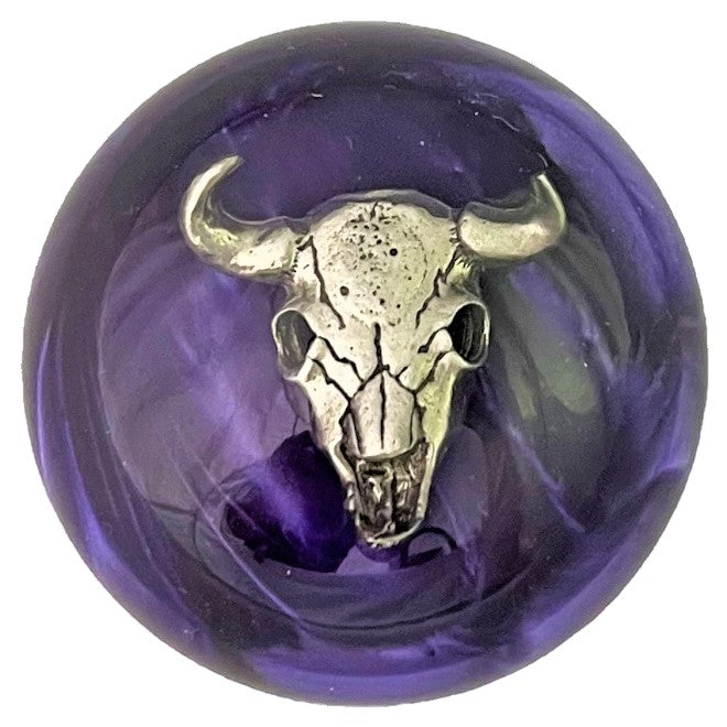 Purple Pearl Cow Skull Shift Knob