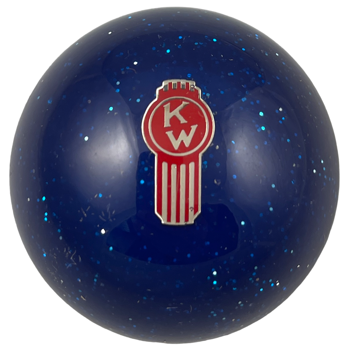 Image of Blue Glitter Crooked Kenworth Shift Knob