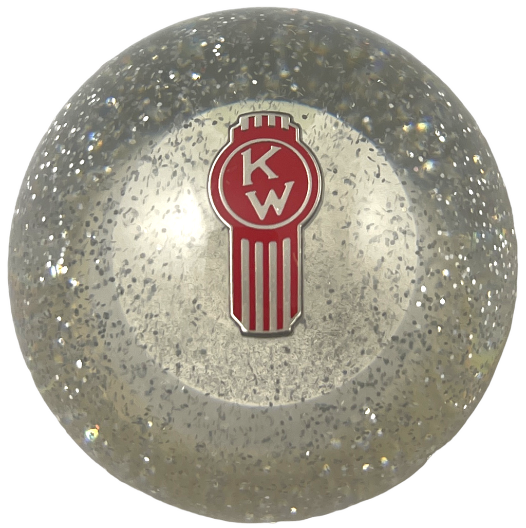 Image of Clear Glitter Crooked Kenworth Brake Knob