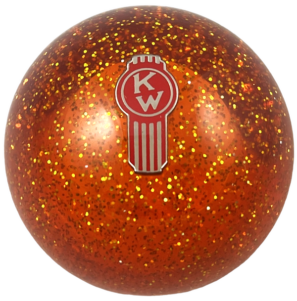 Image of Orange Glitter Crooked Kenworth Brake Knob