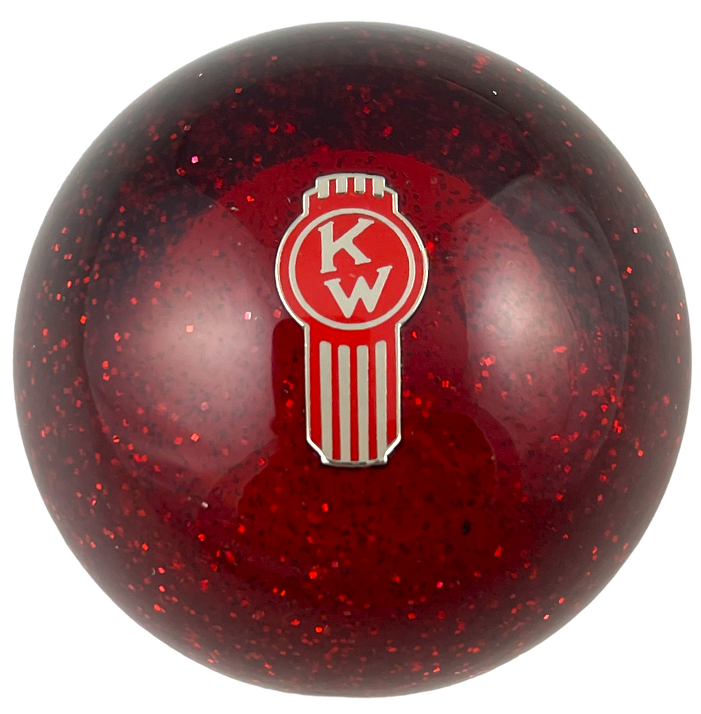 Image of Red Glitter Crooked Kenworth Brake Knob