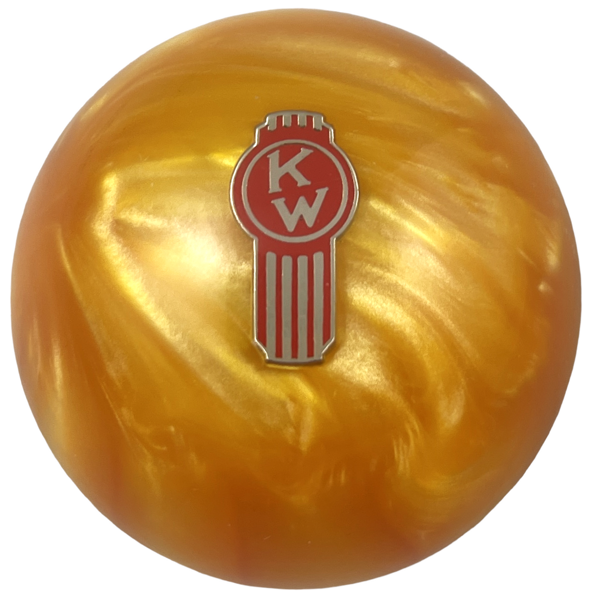 Image of Amber Pearl Crooked Kenworth Brake Knob