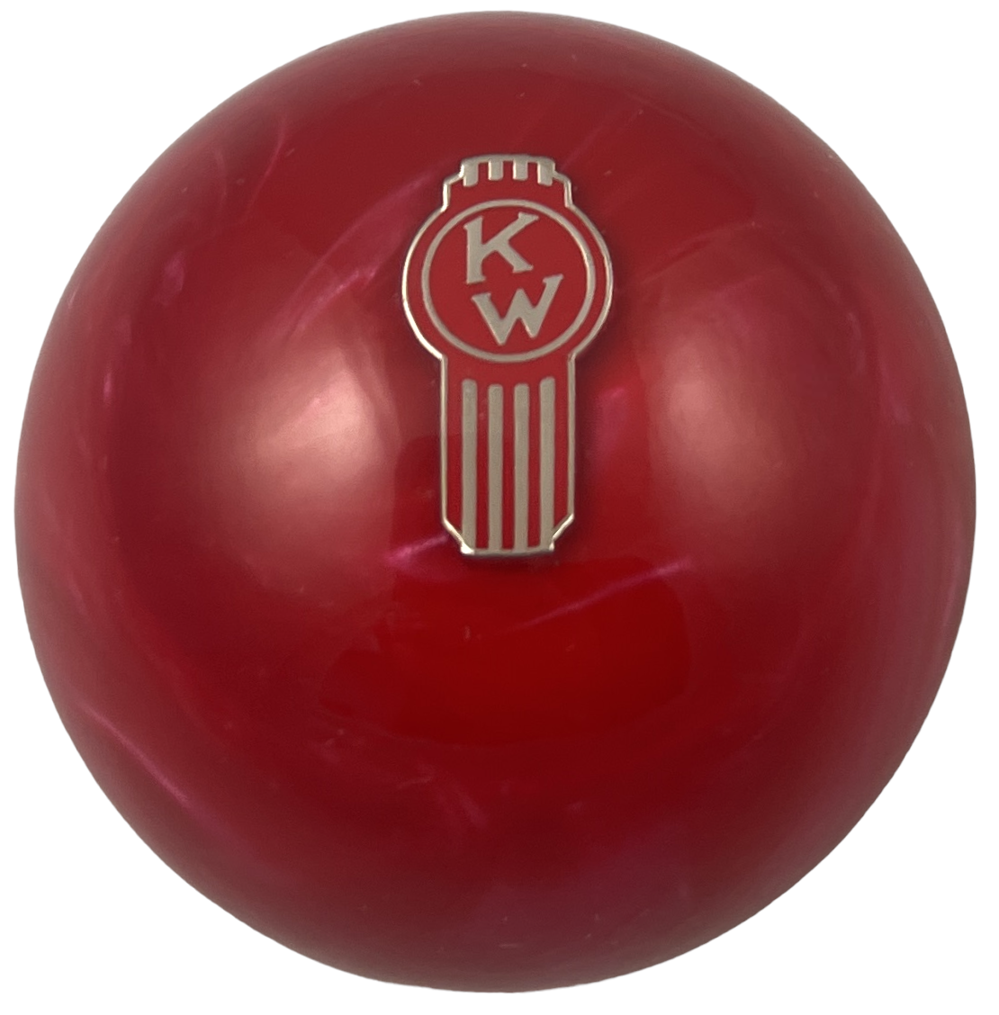 Image of Red Pearl Crooked Kenworth Brake Knob
