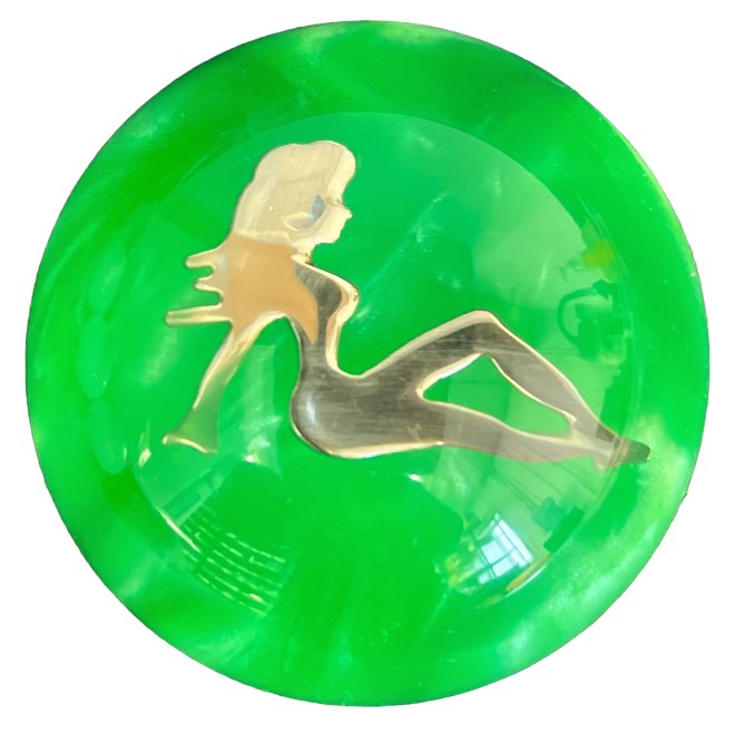 Chrome Lady Neon Pearl Green Brake Knob