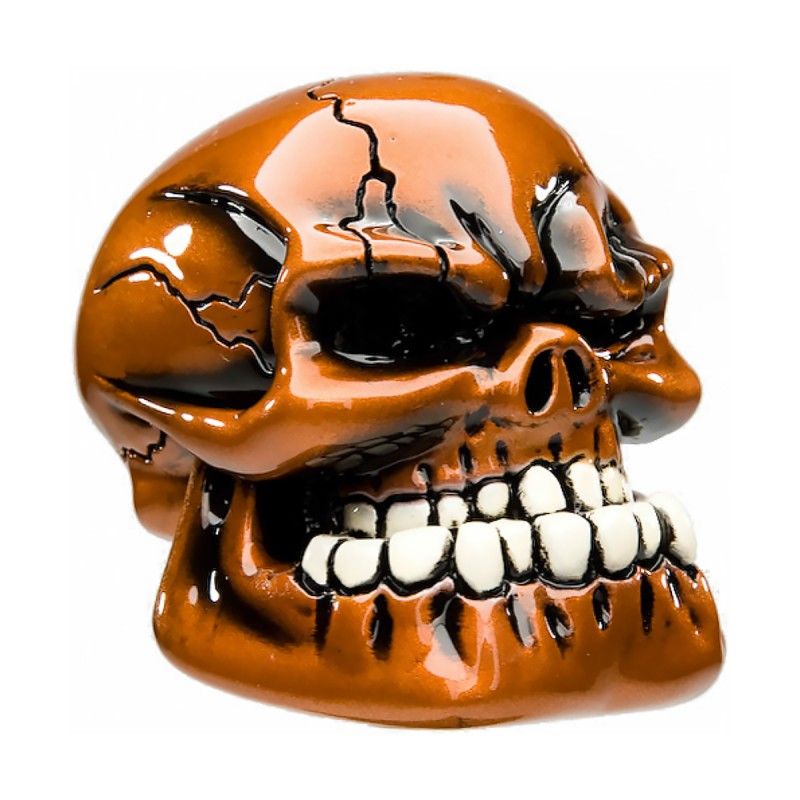 Punchy Skull -Metallic Pumpkin Orange
