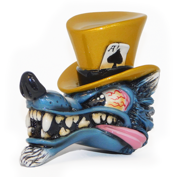 Top Hat Wolf- Gold Shift Knob