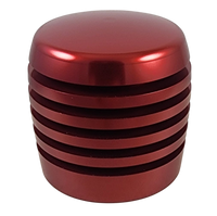 Red XBR-200 Grooved Cylinder Style Aluminum Shift Knob