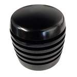 Black XBR-200 Grooved Cylinder Style Aluminum Brake Knob
