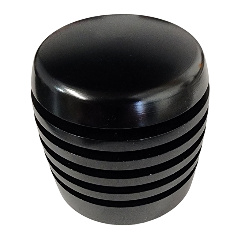 Black XBR-200 Grooved Cylinder Style Aluminum Shift Knob