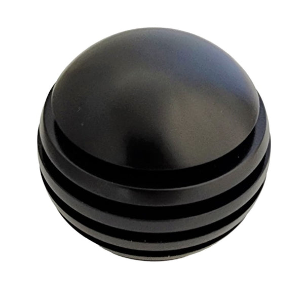 image of Black Ring Style Grooved Aluminum Shift Knob