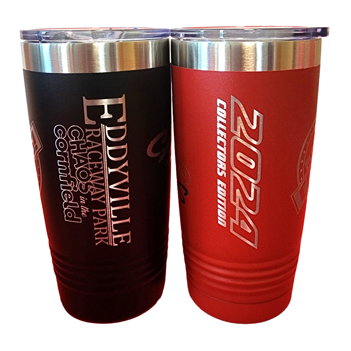 Funny Car Chaos Nitro Chaos 2024 Eddyville Chaos in the Cornfield Collector Edition Stainless Insulated 20 oz Cup
