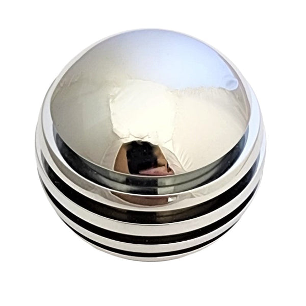 image of Chrome Ring Style Grooved Aluminum Shift Knob