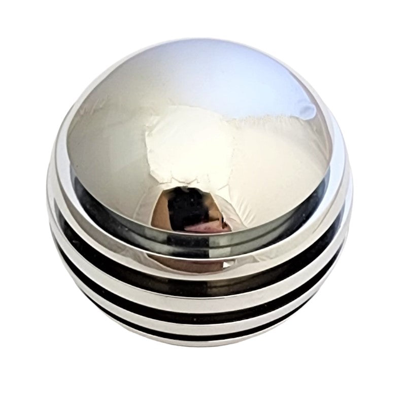 image of Chrome Ring Style Grooved Aluminum Shift Knob