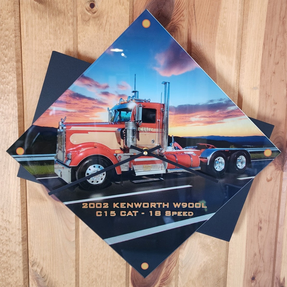 Custom Car or Truck Photo Diamond Shape Wall Clock