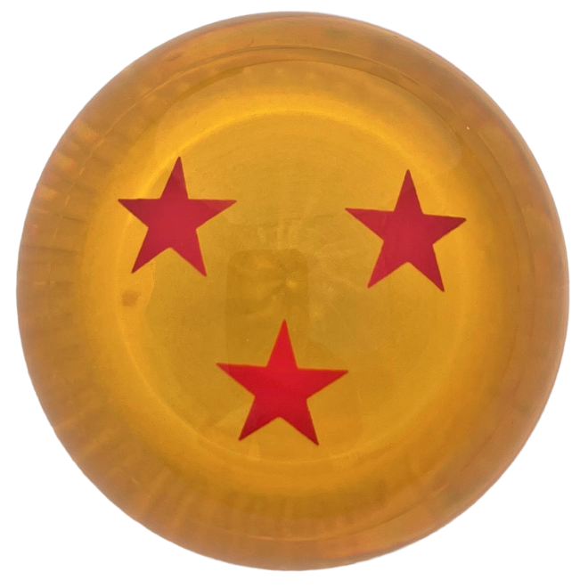 Dragon Ball Z Amber With 3 Red Stars Brake Knob