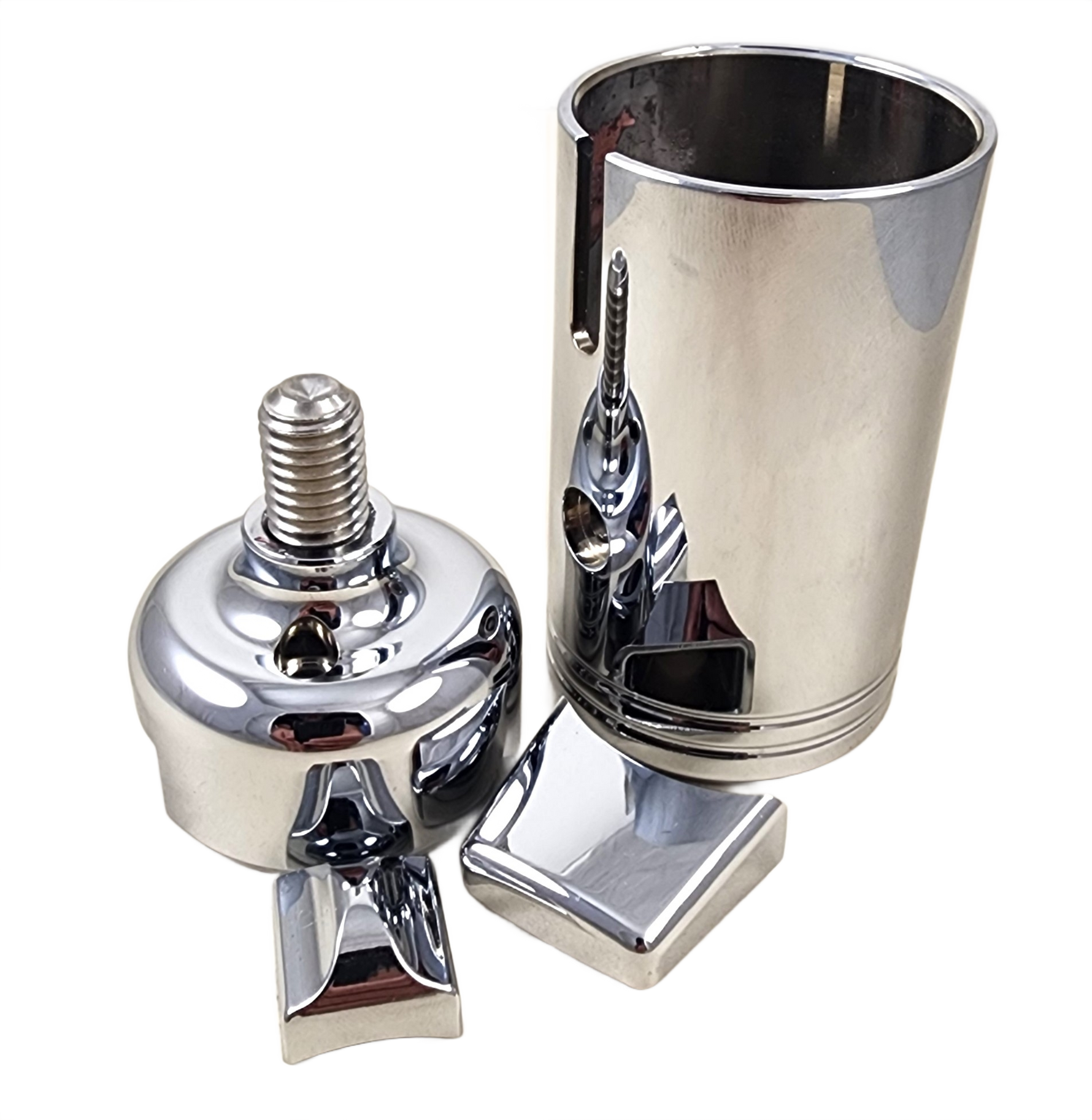 ShifTopperz shifter adapter 4 pc chrome kit for splitter style Eaton Fullers, Super10, 13, 18, LL and 15 speeds.