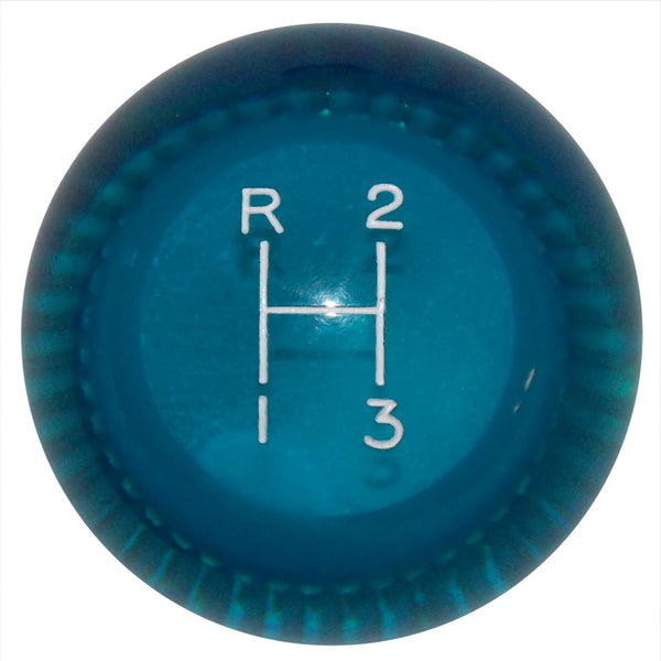 3 Speed Clear Blue Shift Knob