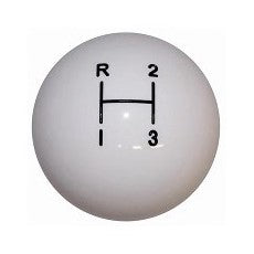 3 Speed 1-7/8 White Shift Knob