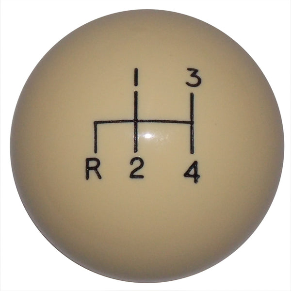 Ivory 4 Spd Reverse Down Left Shift Knob