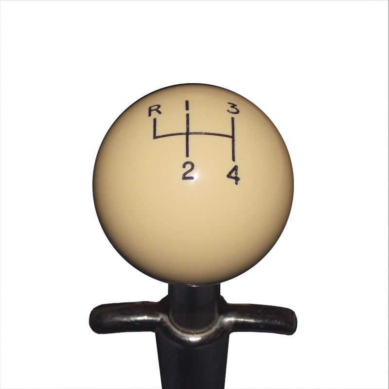 1-7/8 Ivory Muncie 4 Speed Pattern Shift Knob