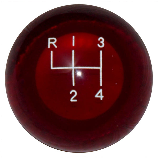 Clear Red 4 Speed Shift Knob