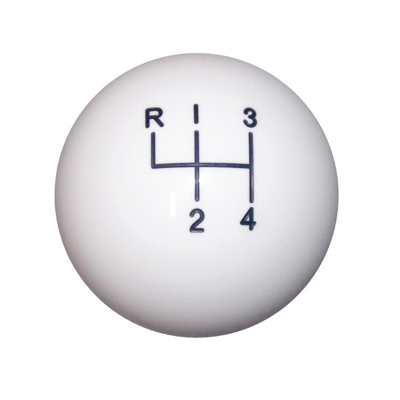 1-7/8" White 4 Speed Shift Knob