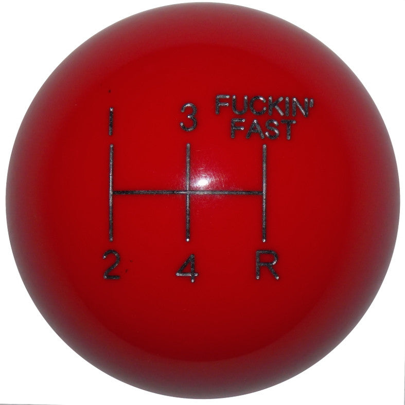 F- in Fast 5 Speed Red Shift Knob