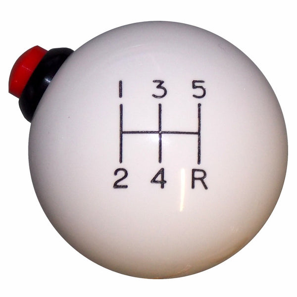 White 5 Speed Side Button Shift Knob