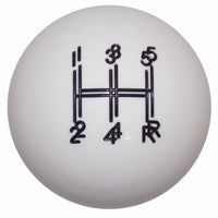 Shaker 5 Speed White Shift Knob