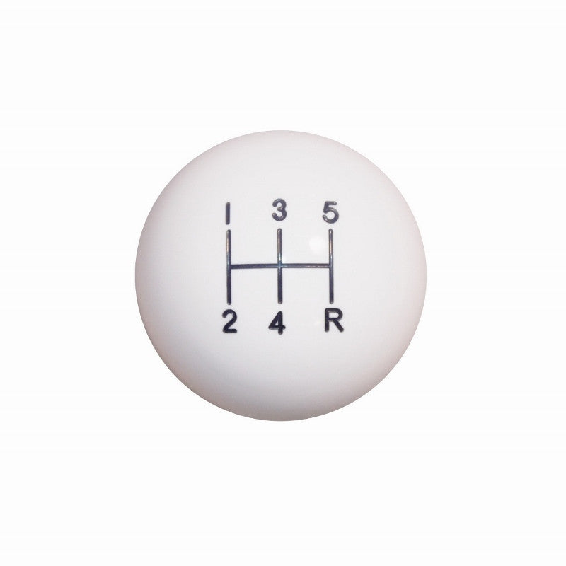 1-7/8" White 5 Speed Shift Knob