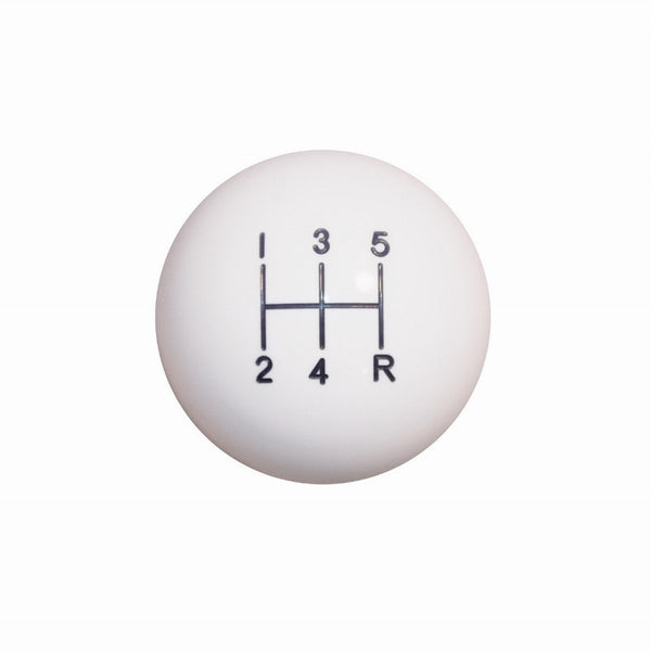 1-7/8" White 5 Speed Shift Knob