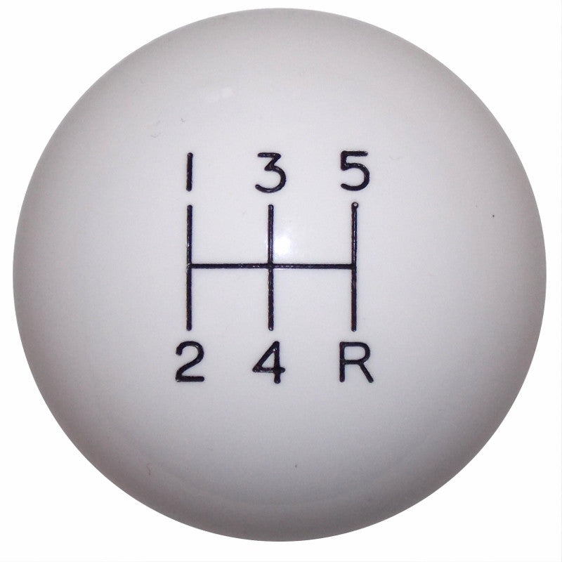 White 5 spd/ std Shift Knob