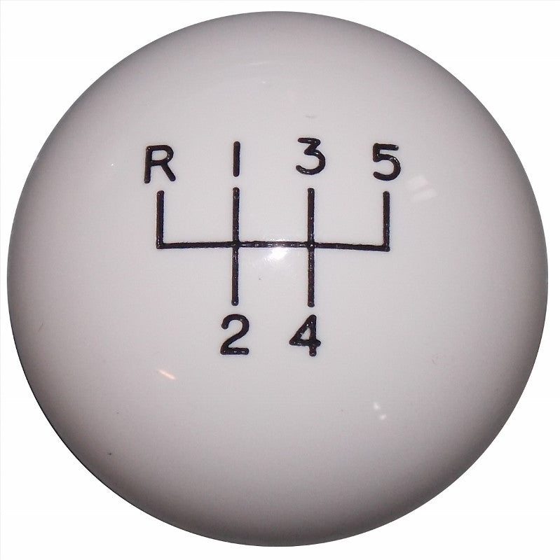 White 5UR RUL Shift Knob