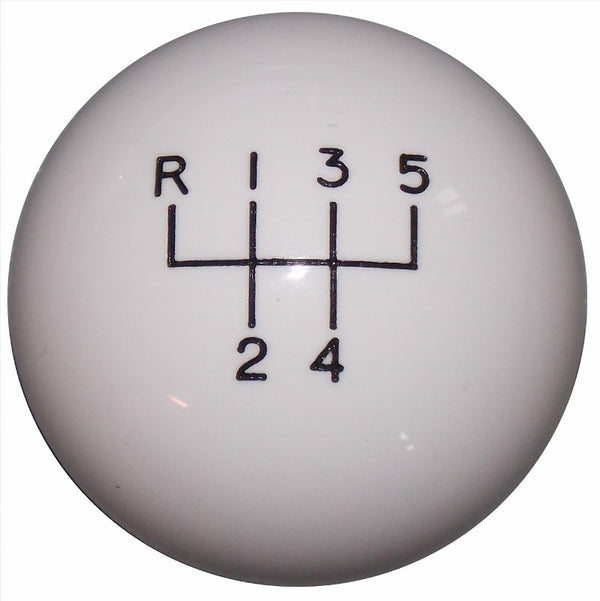 White 5UR RUL Shift Knob