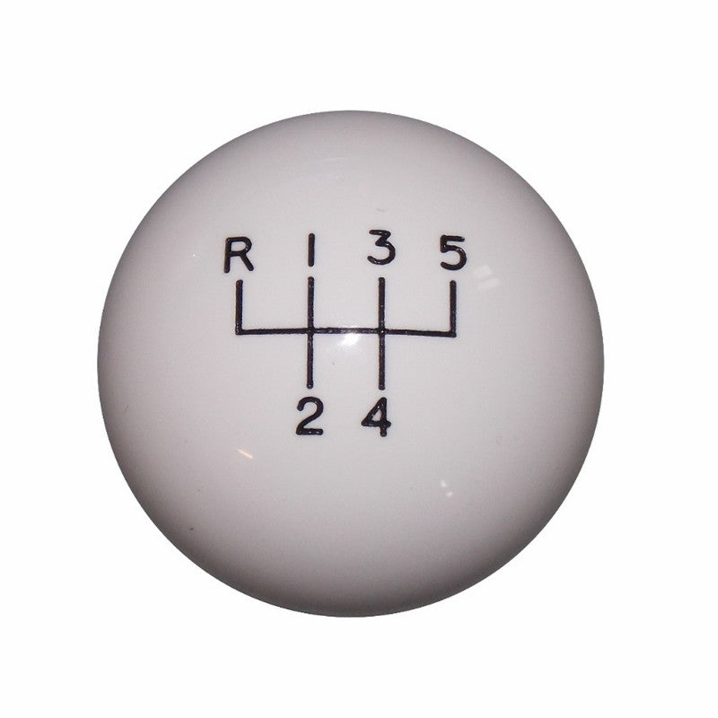 1-7/8" White 5UR RUL Shift Knob