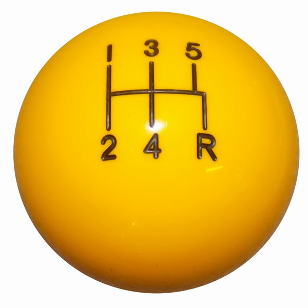 Yellow 5 spd/ off set Shift Knob