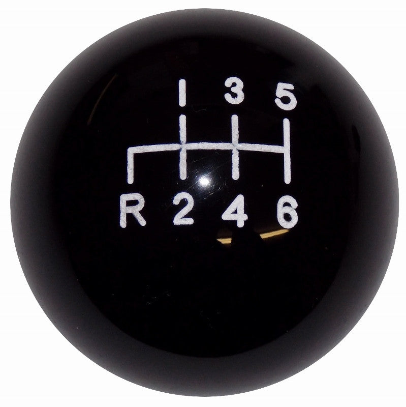 Black 6 spd R down left Shift Knob