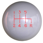 Image of Gray 6 speed Reverse Down Right Shift Knob