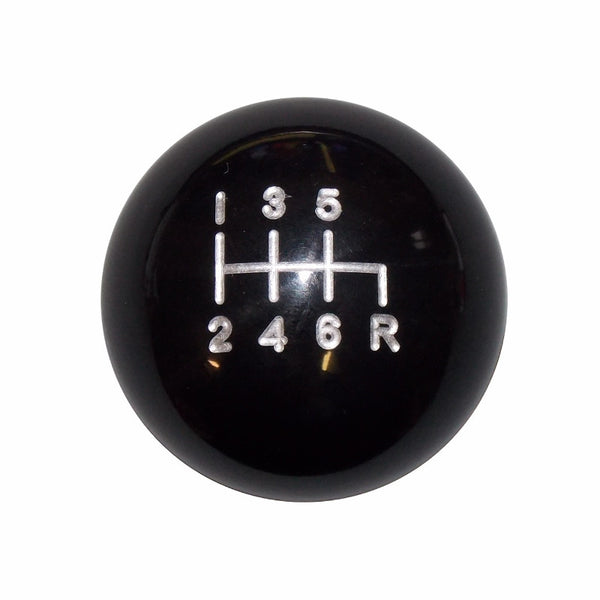 1-7/8" Black C4 6 Speed Reverse Down Right Shift Knob